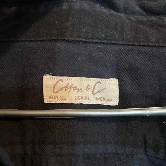 Cotton on blue and black flannel mens - Picture 2 of 3